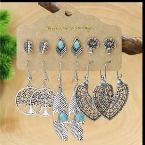 Bohemian Stud And Dangle Earrings